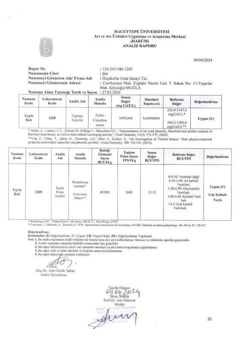 Kb Köyceğiz Balı Yayla Balı 450 G Cam Kavanoz