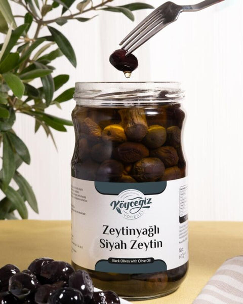 Kb Köyceğiz Yöresel Sofralık Siyah Zeytin 600 G Cam Kavanoz
