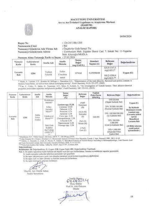 Kb Köyceğiz Balı Lavanta Balı 660 G Cam Kavanoz